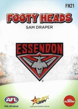 2024 Select AFL Footy Stars - Footy Heads #FH21 Sam Draper Back